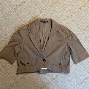 Theory Women's Cropped Khaki Jacket